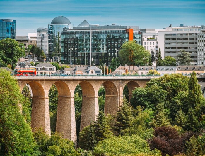 Luxembourg. Old Bridge - Passerelle Bridge Or Luxembourg Viaduct In Luxembourg